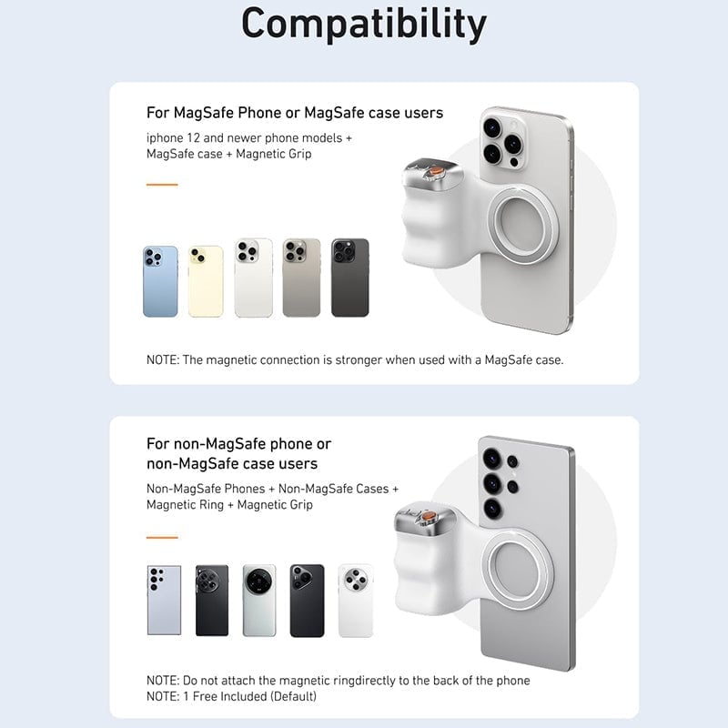 Saker Fun Shot Magnetic Grip & Magnetic Selfie Light