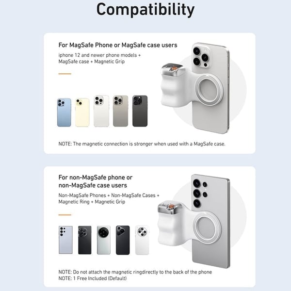 Saker Fun Shot Magnetic Grip & Magnetic Selfie Light