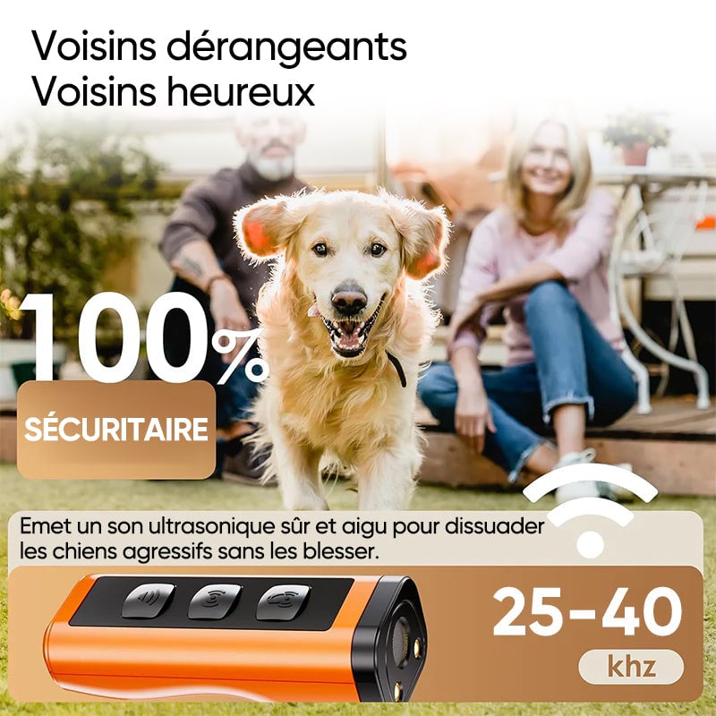 Mini répulseur à ultrasons rechargeable pour chien et dispositif anti-aboiement