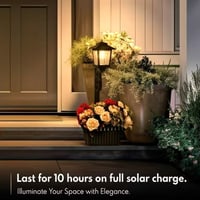 2-in-1 Solar Powered Outdoor Post Light with Integrated Planter Box