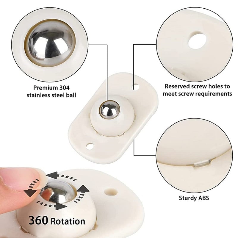 360° Furniture Sticky Mini Mobile Swivel Wheels