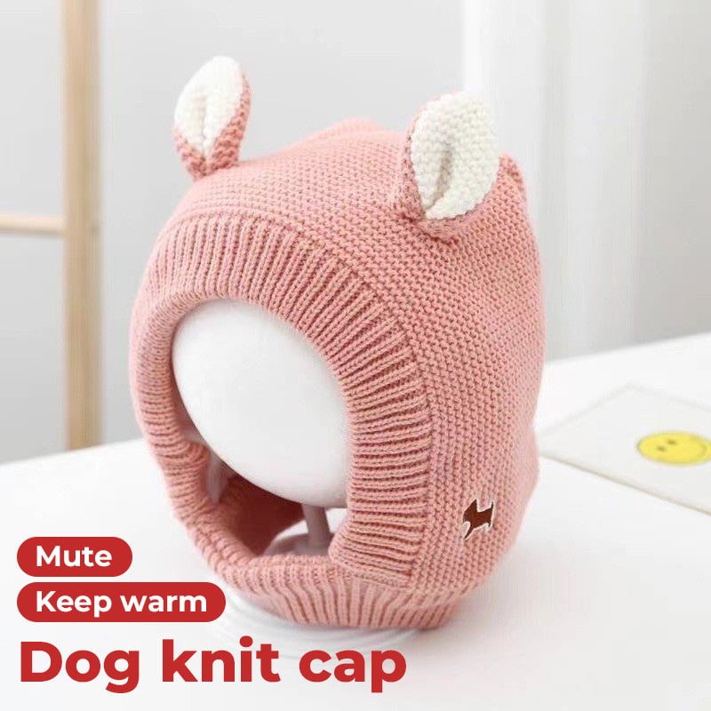 Dog Ear Muffs Noise-Protection Knitted Hat