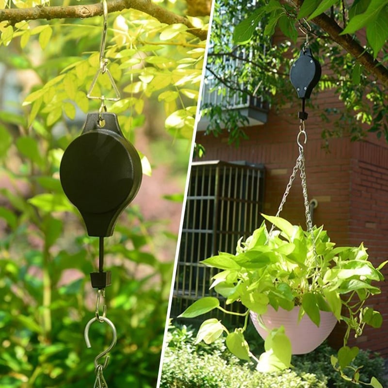 🏡55% Rabatt🏡Einziehbarer Haken, Pflanze Seilzug für Garten Töpfe und Vogel-Feeder