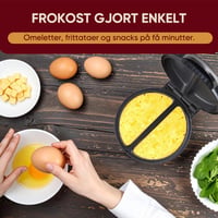 Elektrisk omelettmaskin med to soner