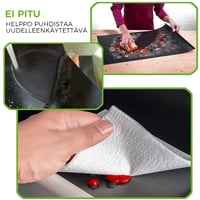 Tarttumattomat BBQ-grillimatot leikkuulaatikolla