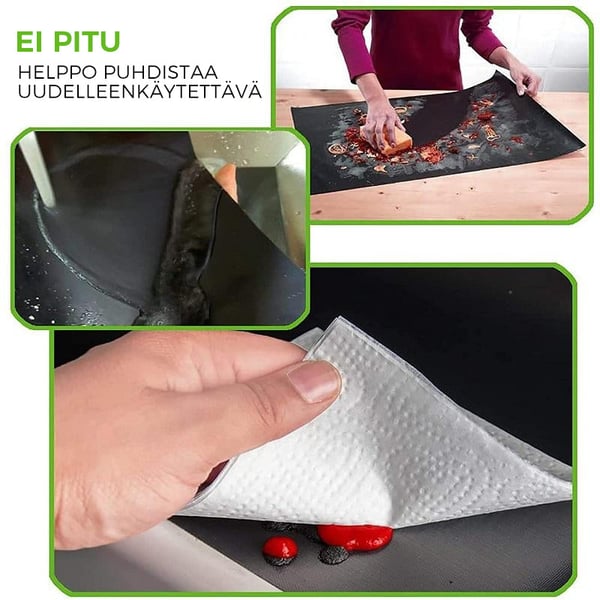 Tarttumattomat BBQ-grillimatot leikkuulaatikolla