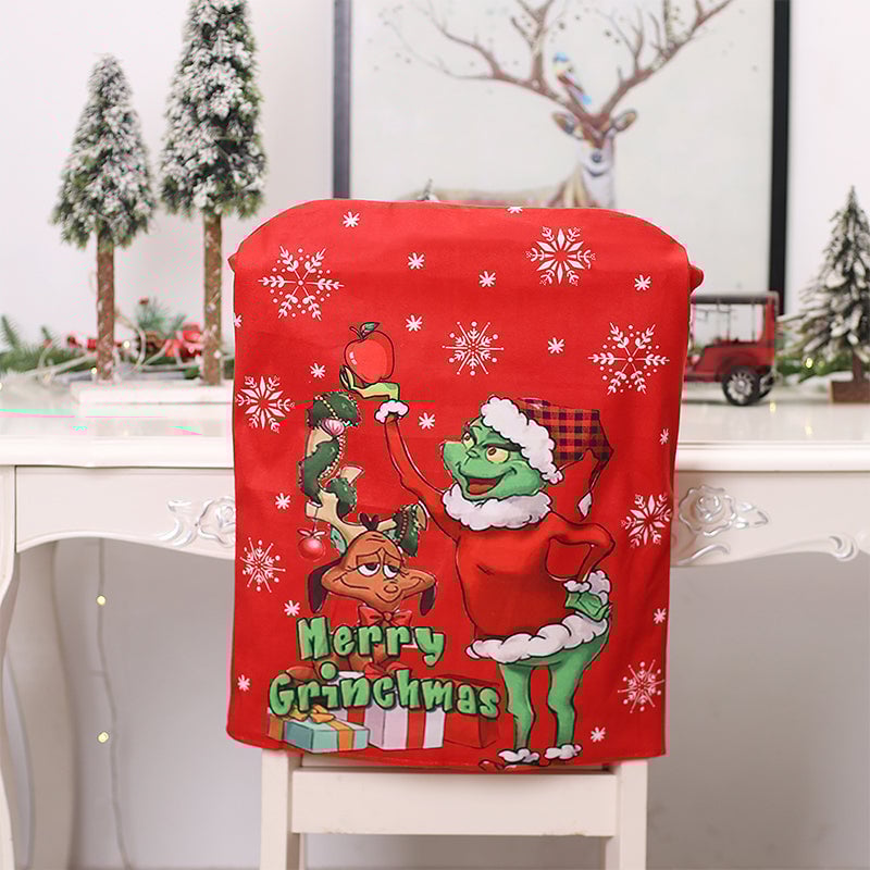Christmas Grinch Plush Chair Cover