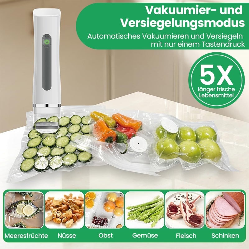 Sakerplus Vakuumierer mit wiederverwendbaren Beuteln