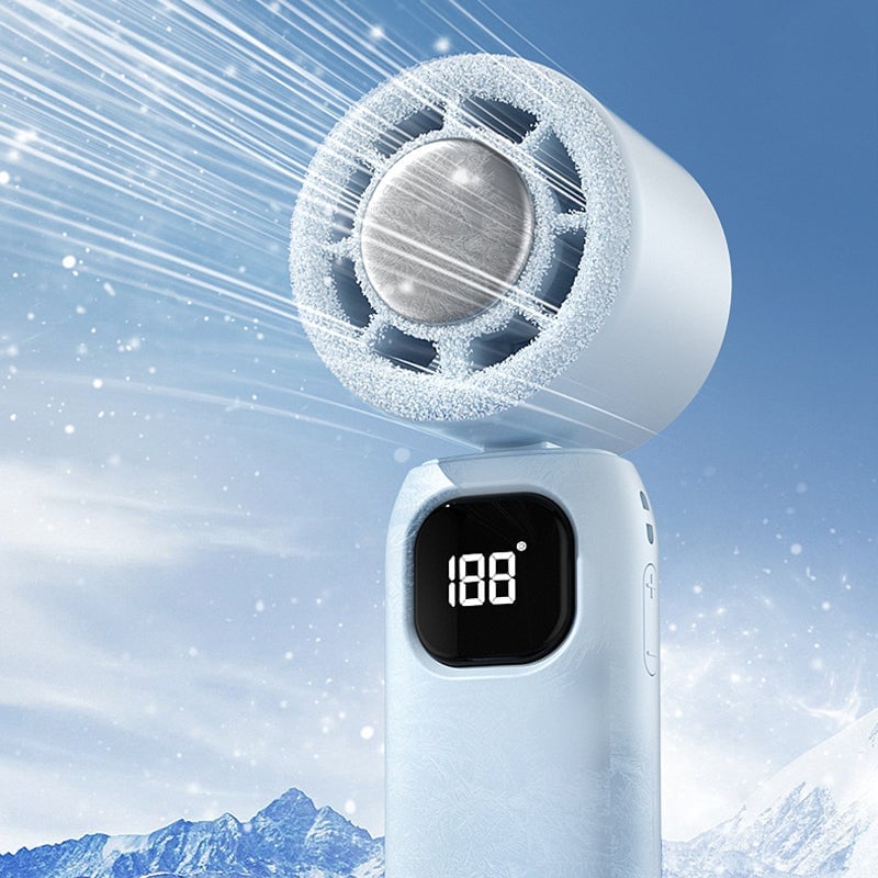 Foldable Ice Cooling Handheld Fan