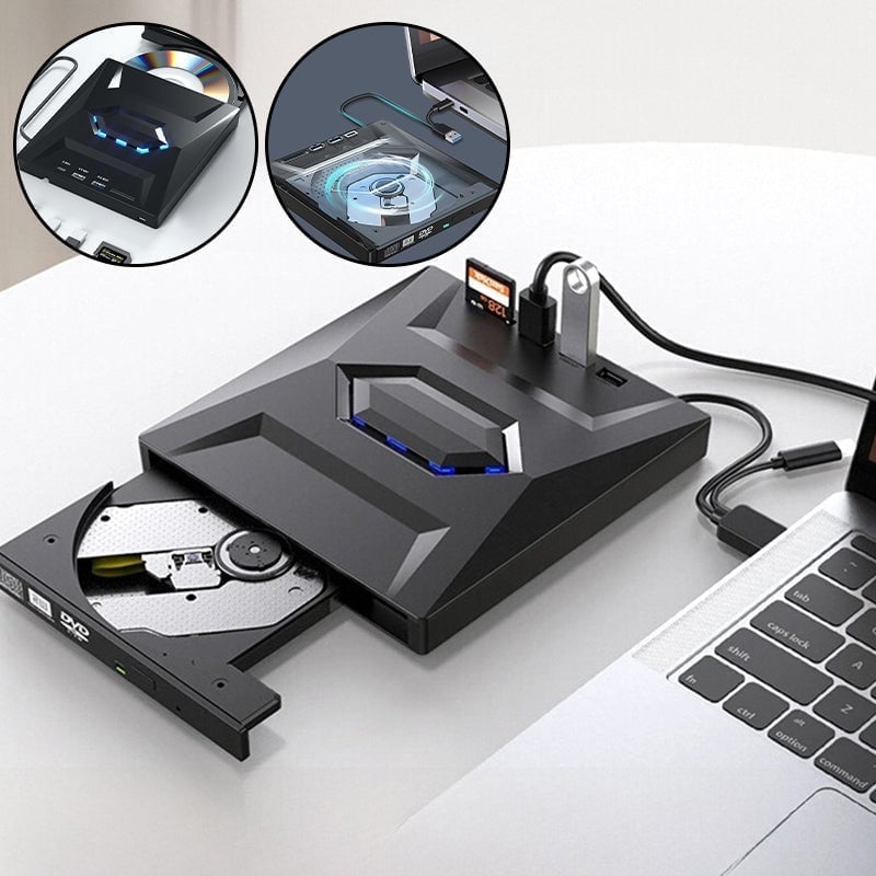 7-in-1 Externes USB-DVD-Laufwerk & Blu-ray-Player
