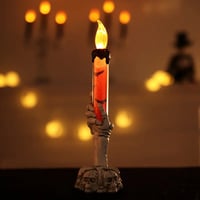 Halloween Skeleton ghost holding candle light