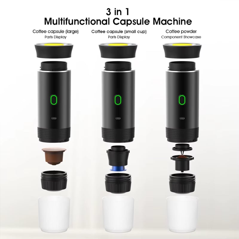 Portable capsule coffee machine