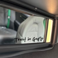 Trust in God Car Rearview Mirror Sticker