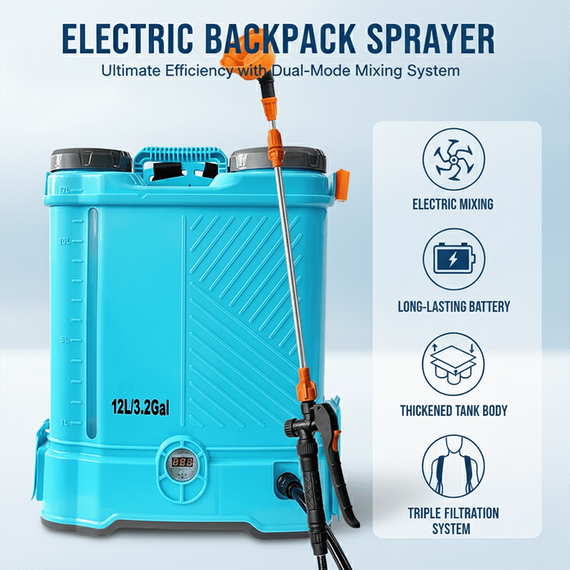 Sakerplus® Cordless Adjustable Pressure Backpack Sprayer
