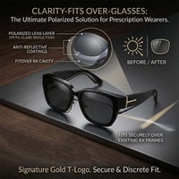 Polarized Square Sunglasses with Wrap-Around Design