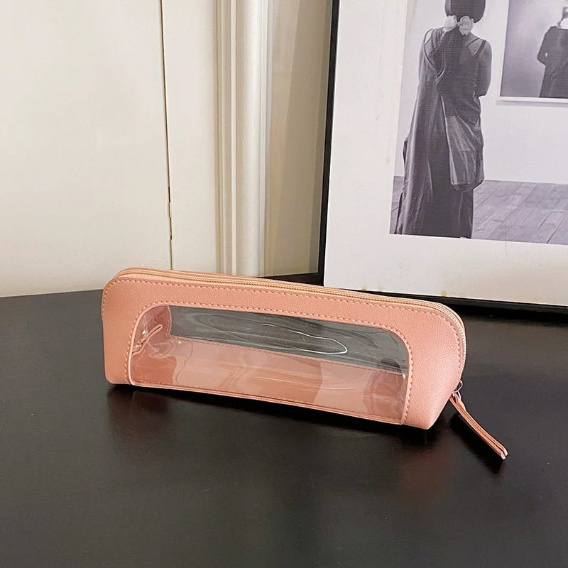 Portable Transparent Window Storage Bag (Yellow + Pink + Off White)