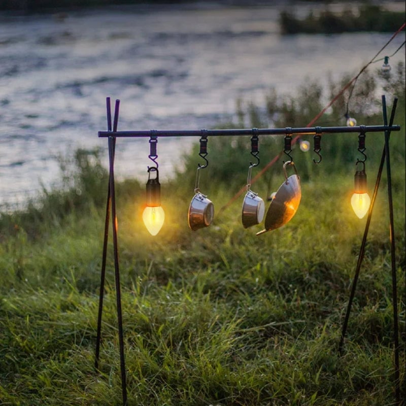 Waterproof LED USB Rechargeable Solar Camping Light Bulb with Hook