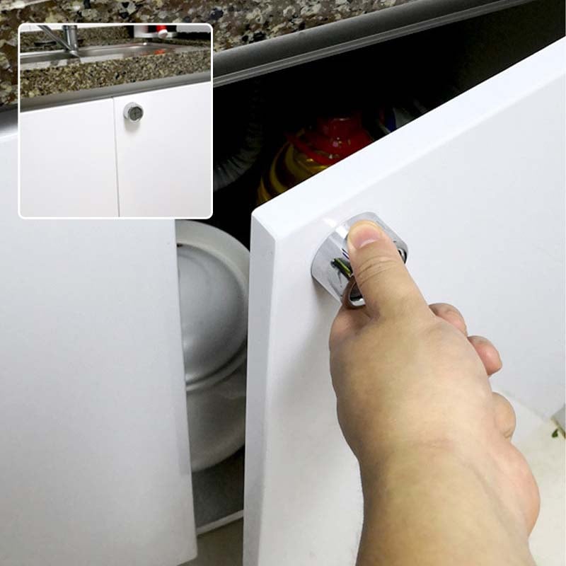 Round Adhesive Push Towel Hooks for Kitchen