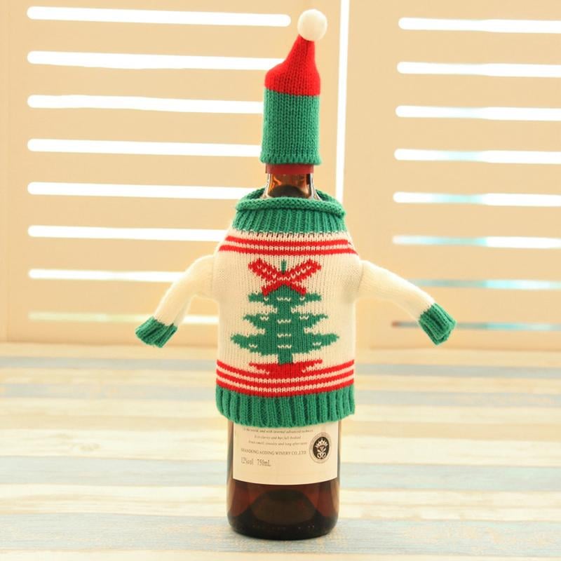 Kerstmis trui met wijnflessen