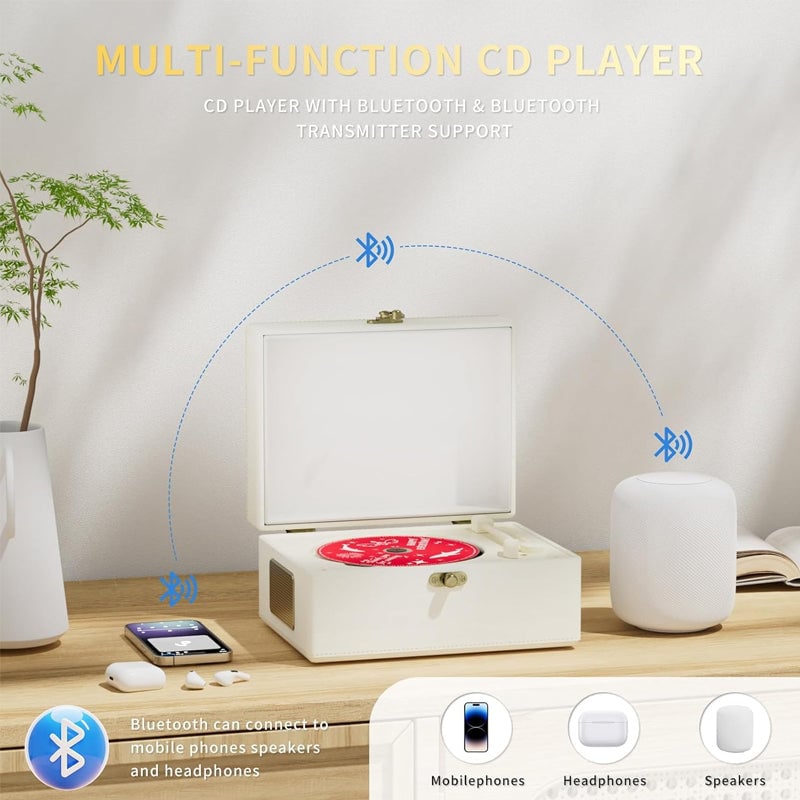 Sakerplus Rechargeable Leather CD Player