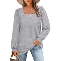 Puff Sleeve Square Neck T-Shirt
