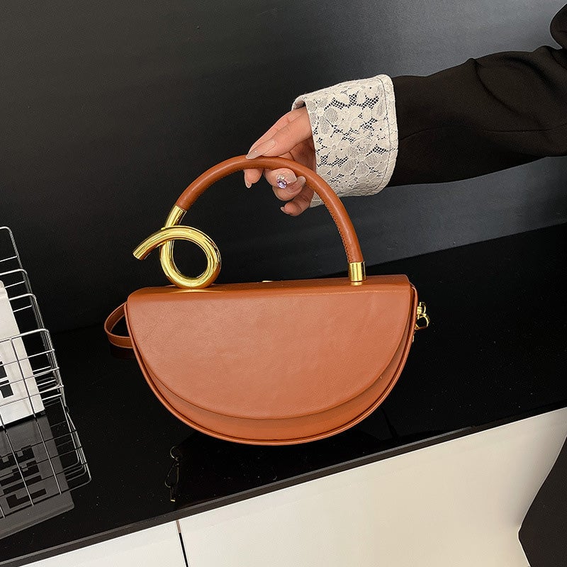 Bolso de mano de color liso de moda para mujer