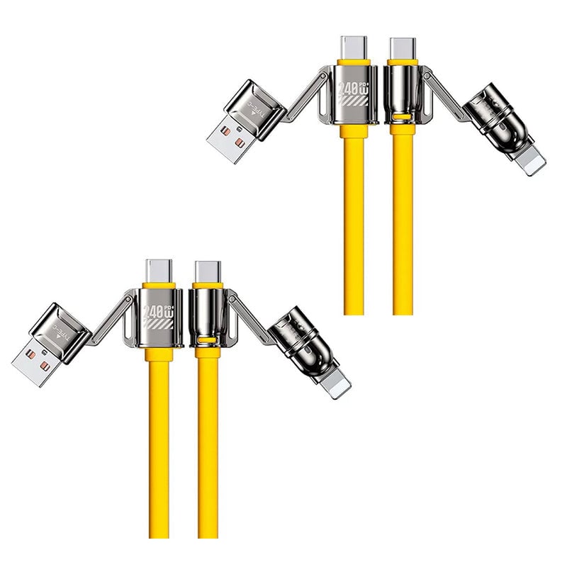 Liquid Silicone 4-in-1 Fast Charging Cable