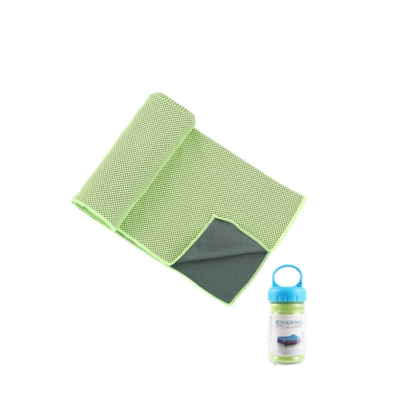 Premium Instant Cooling Towel Set with Storage Bottle