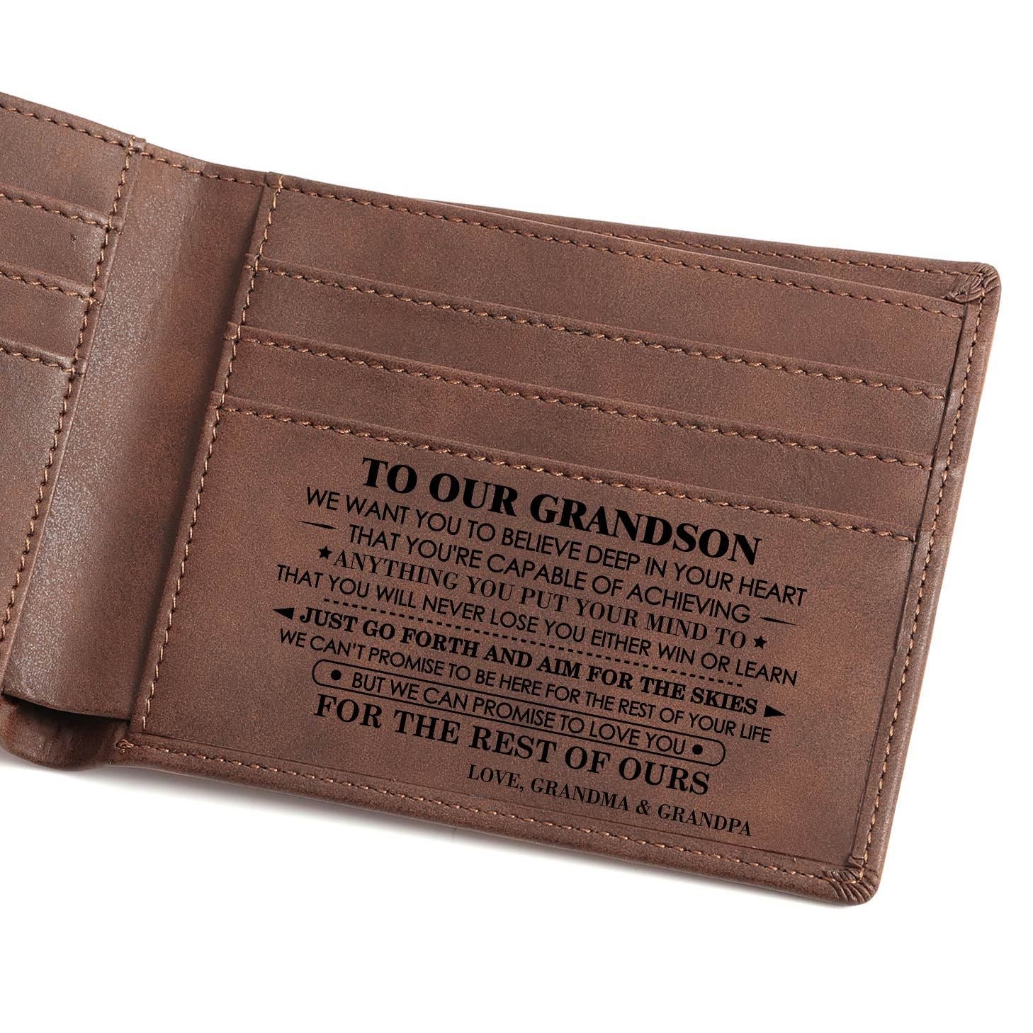 Eco-Friendly Luxe PU Wallet 🌱💼,To Grandson