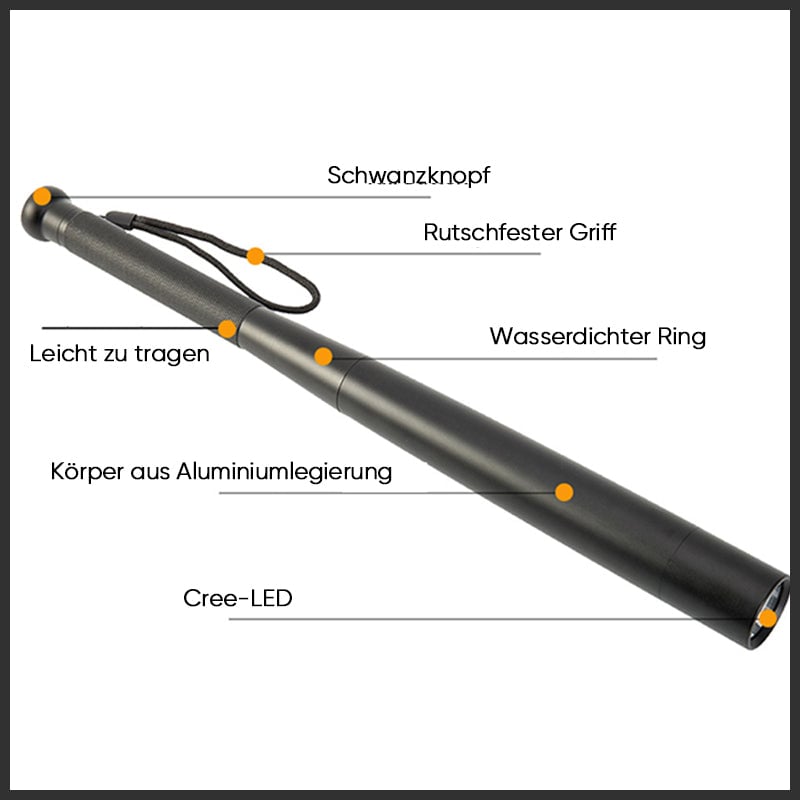 🔥Baseballschläger LED Taschenlampe