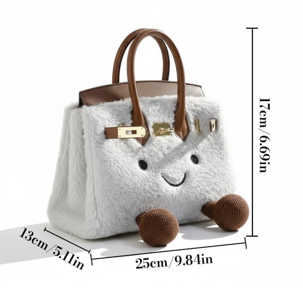 Plush Crossbody Bag for Winter Adventures