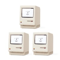1984 Retro-Inspired Cream Digital Alarm Clock