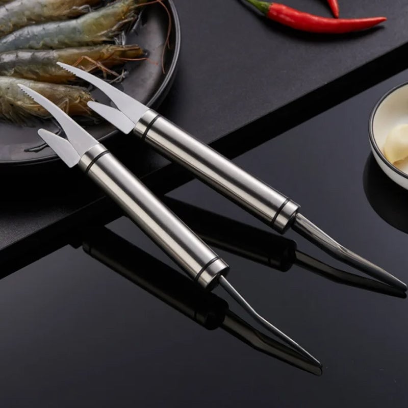 Coltello multifunzionale per fauci di pesce con linea di gamberetti 5 in 1