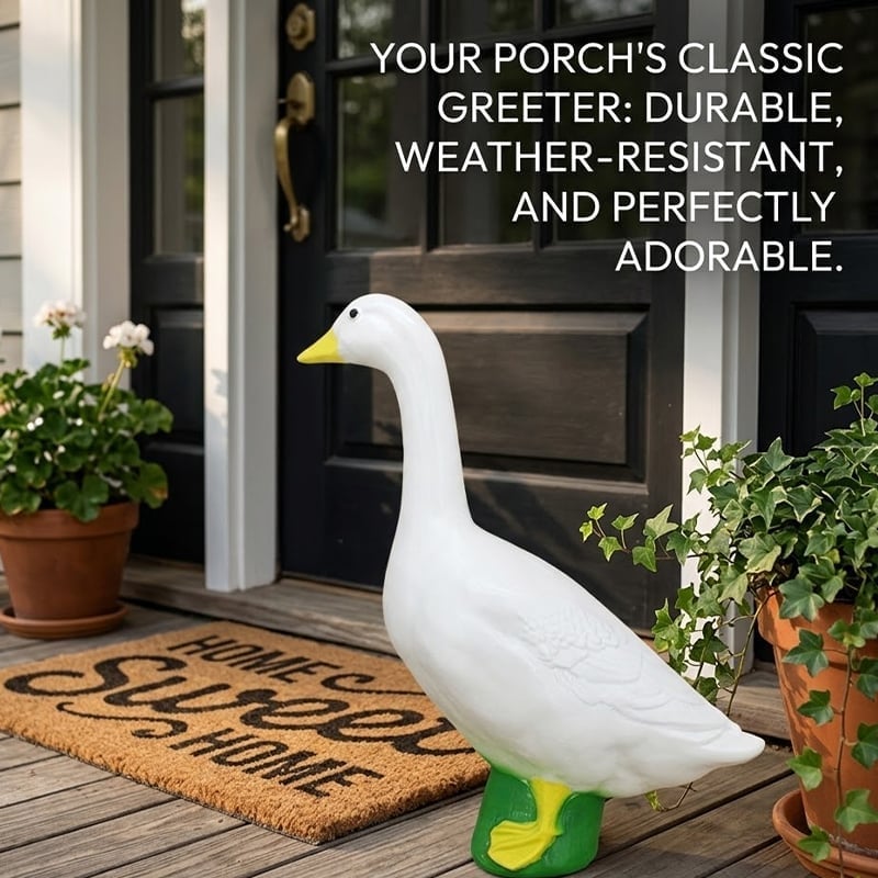 Charming Porch Goose Statue