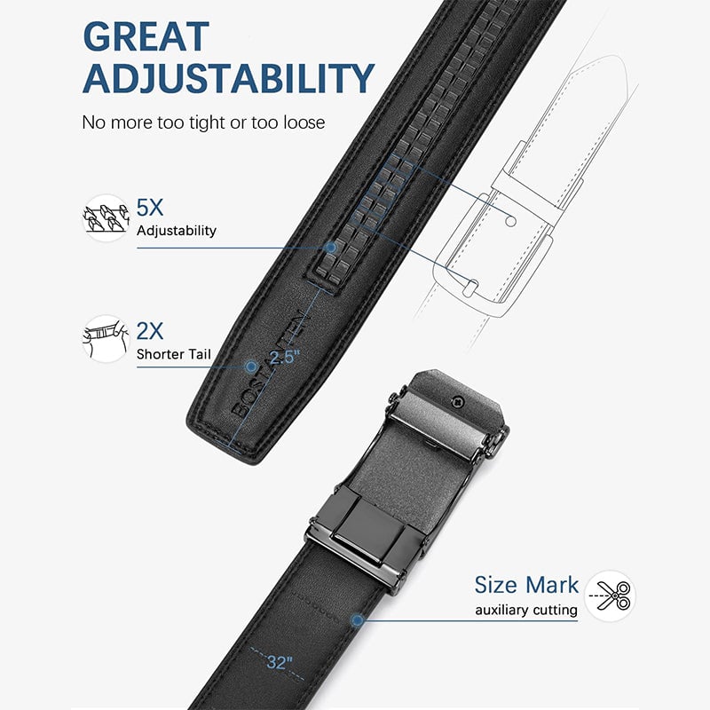 Men’s Automatic Buckle Leather Belt