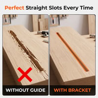 Precision Wood Router Slotting Guide Bracket