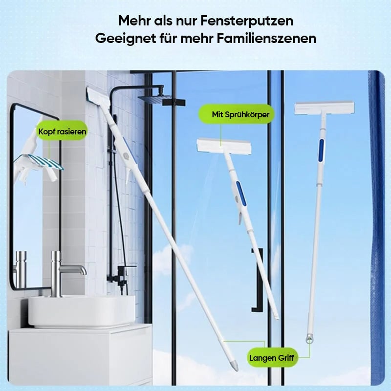 Professioneller Glasreiniger mit Wasserspray