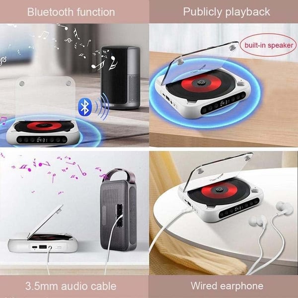 Sakerplus Portable Bluetooth CD Player