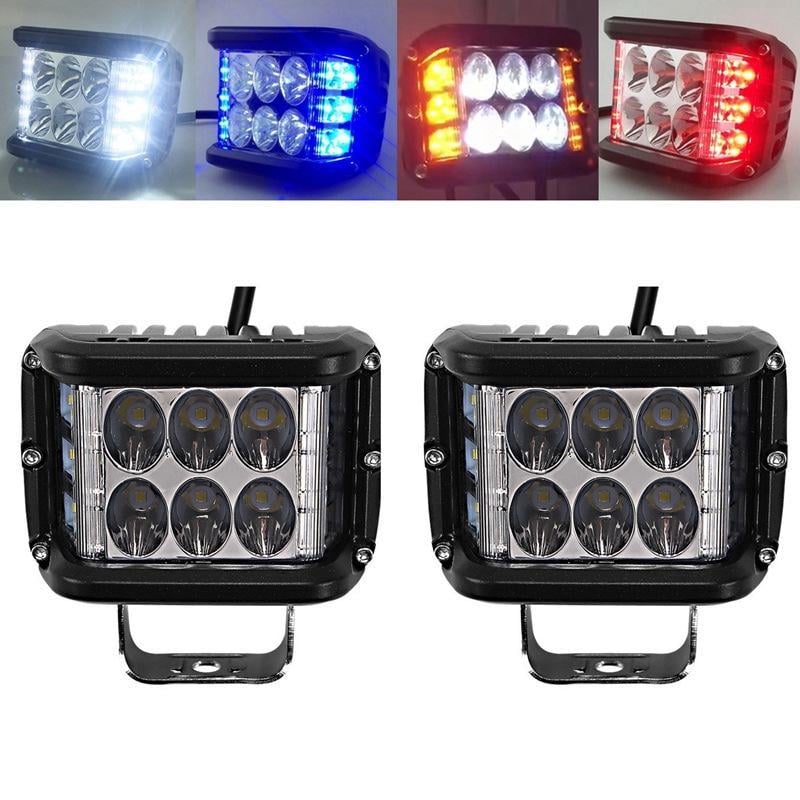 Side Shooter Dual Color Strobe Cree Pods