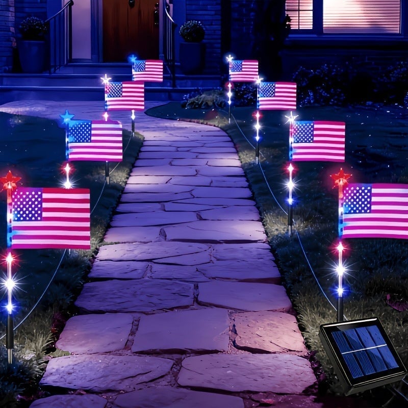 Outdoor Independence Day Decorative Light Post