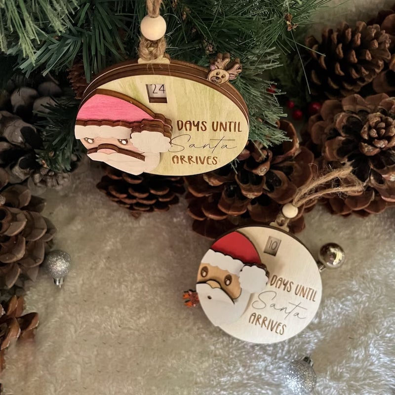 3D Kerstman aftellen naar kerstornament