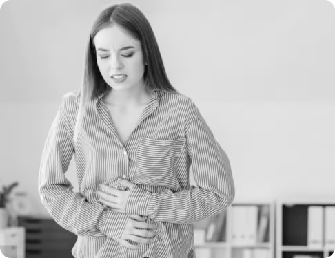 Person with stomach ache