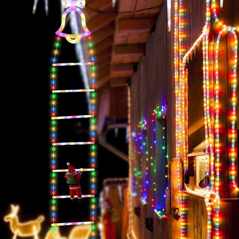 Santa Claus LED Ladder Light