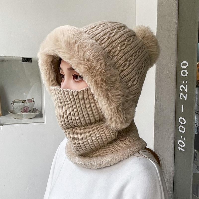 All-in-One Knitted Hat and Scarf