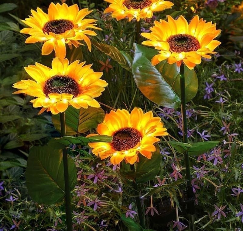 Solar Sunflower Lights