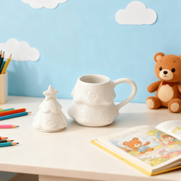 DIY Ceramic Christmas Tree Coloring Mug