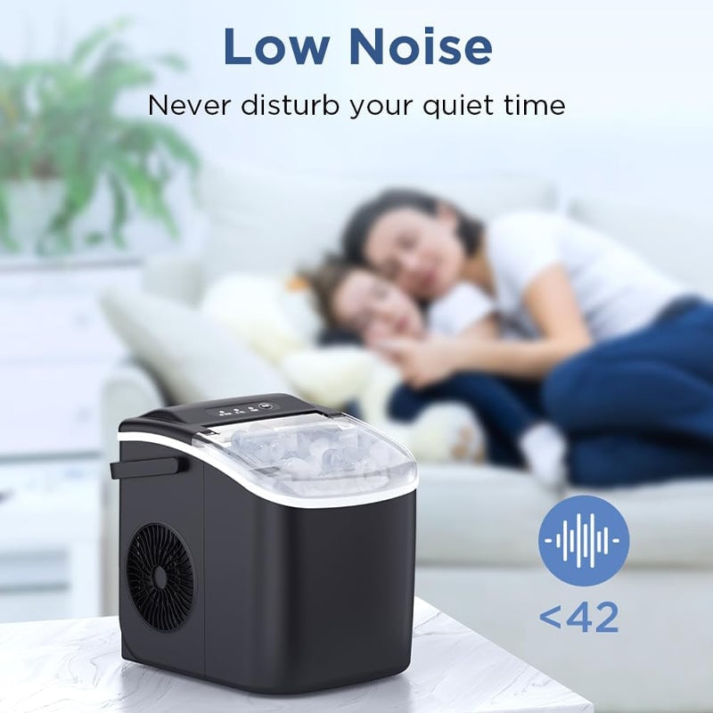 Sakerplus Portable Ice Machine with Self-Cleaning