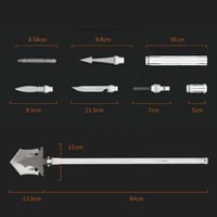Multifunctional portable outdoor camping engineer shovel