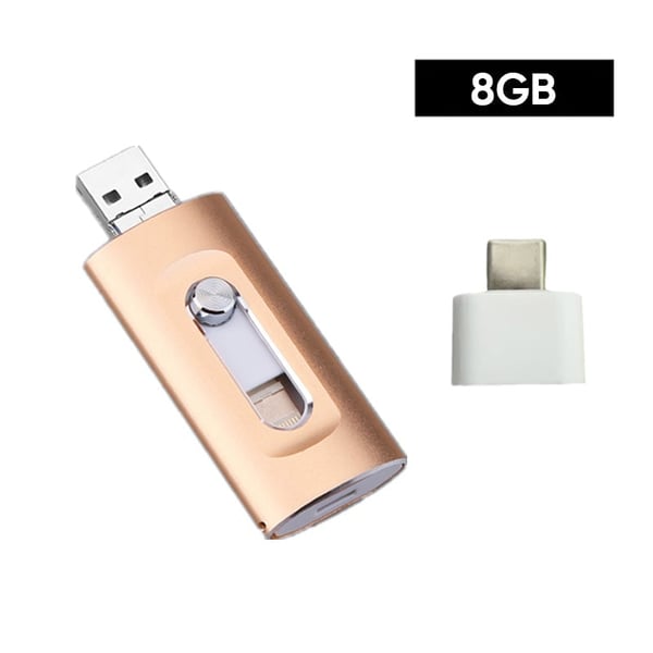 3-in-1 USB-Stick mit hoher Kapazität und Fingerabdruckschutz