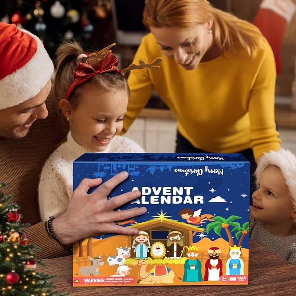 2025 Nativity Advent Calendar – 24-Day Building Block Set Christmas Countdown Gift